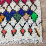 MyTindy Handmade Multicolor Rug, Multicolor Checkered Rug - Berber-style wool rug from Morocco - Modern rug, view 6