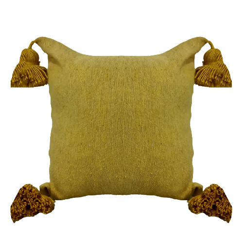 MyTindy Mustard Yellow Wool Berber Pillow