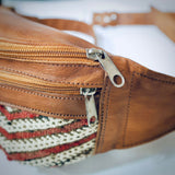 MyTindy Natural brown leather fanny pack, view 3
