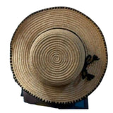 MyTindy Natural Raphia Hat with Black Braid, view 3