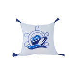 MyTindy Nautical Heritage – Hand-Embroidered Cotton Cushion, view 3