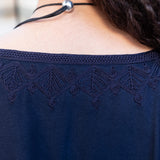 MyTindy Navy Blue Classic Lady Cape, view 3