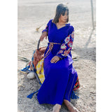 MyTindy Navy Blue Gandoura Moroccan Dress, view 2