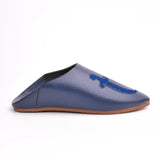 MyTindy Navy blue Moroccan slippers for kids, view 2