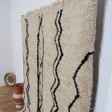 MyTindy New Morocco Rug, Beni Ourain Rug 5x9 Ft, Handmade Rug, Moroccan Berber Rug, Abstract Rug, Moroccan Rug, Tapis Marocain 5x9ft, view 2