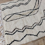 MyTindy New Morocco Rug, Beni Ourain Rug 5x9 Ft, Handmade Rug, Moroccan Berber Rug, Abstract Rug, Moroccan Rug, Tapis Marocain 5x9ft, view 3