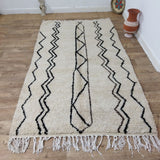 MyTindy New Morocco Rug, Beni Ourain Rug 5x9 Ft, Handmade Rug, Moroccan Berber Rug, Abstract Rug, Moroccan Rug, Tapis Marocain 5x9ft, view 4