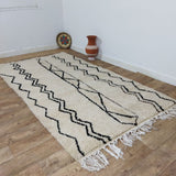MyTindy New Morocco Rug, Beni Ourain Rug 5x9 Ft, Handmade Rug, Moroccan Berber Rug, Abstract Rug, Moroccan Rug, Tapis Marocain 5x9ft, view 5