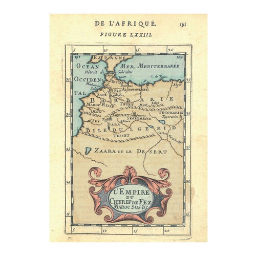 MyTindy Old map from Morocco 1683 Poster