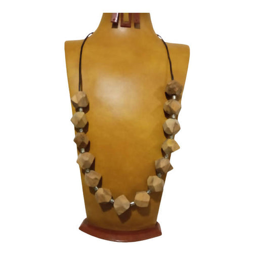 MyTindy Olive Wood Beads Necklace Handcrafted