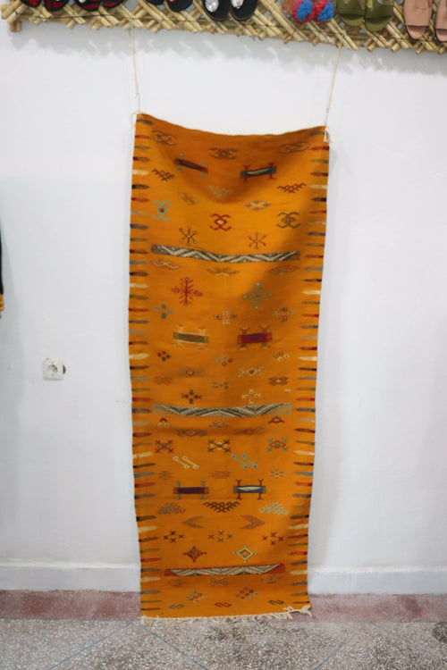 MyTindy Orange Akhnif Moroccan Carpet Corridor