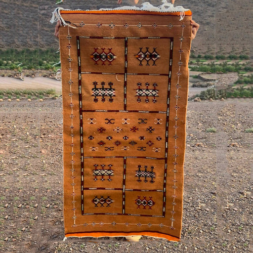 MyTindy Orange Berber Carpet
