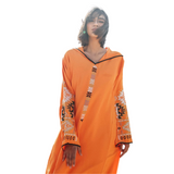 MyTindy Orange Djellaba Moroccan Dress, view 2
