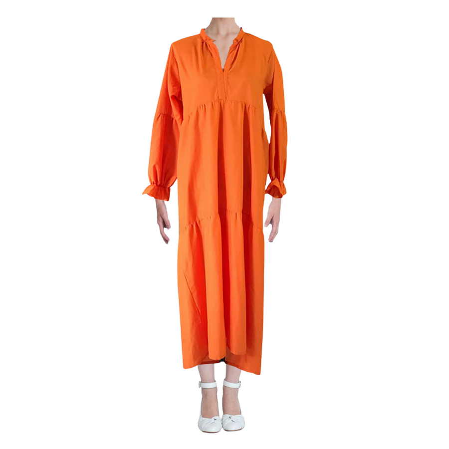 MyTindy Orange Flowy Dress