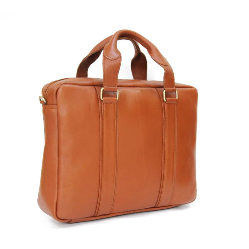 MyTindy Orange handmade leather computer bag