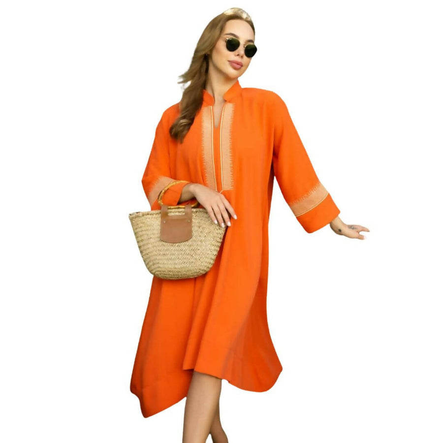 MyTindy Orange Moroccan Kaftan