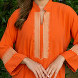 MyTindy Orange Moroccan Kaftan, view 4