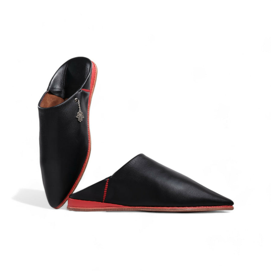 MyTindy Orient Black Moroccan slippers for Women