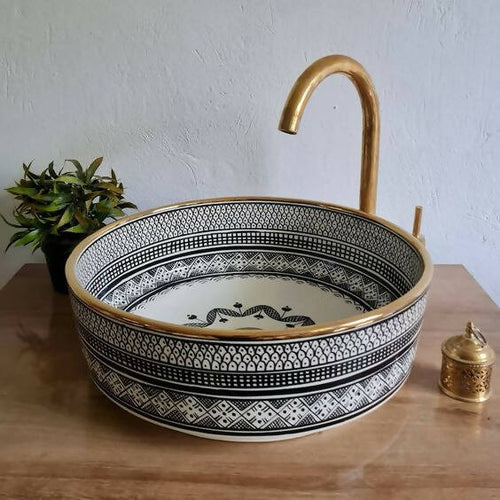 MyTindy TEE - Deep Gold - Moroccan Ceramic Sink