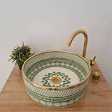 MyTindy TEE - Deep Gold - Moroccan Ceramic Sink, view 2