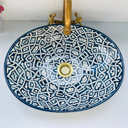 MyTindy ZIC - Oval - Moroccan Ceramic Sink