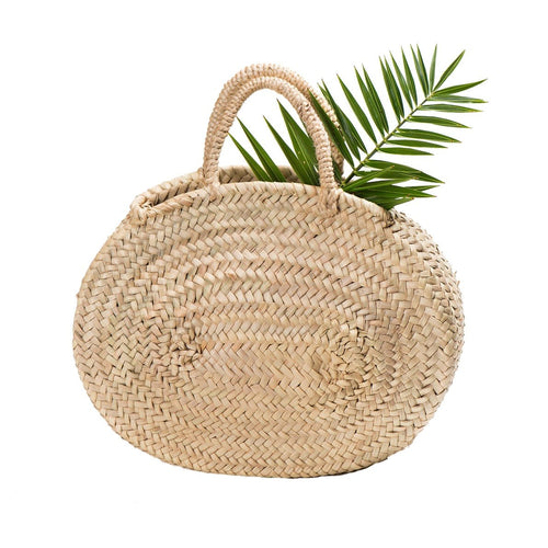 MyTindy ANA - Oval Straw Bag Basket - Beach & Grocery, Shopping Bag