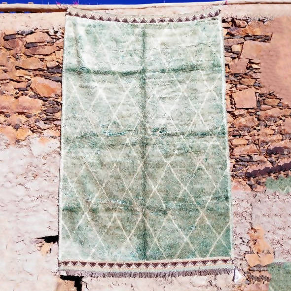 MyTindy Pale Green Moroccan Rug