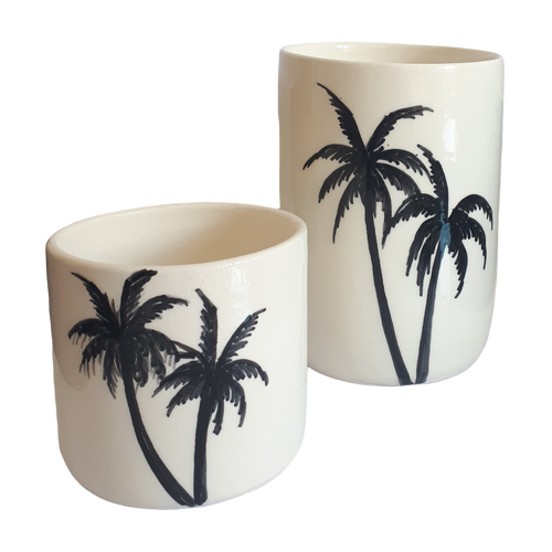 MyTindy Palm Tree Ceramic Glasses