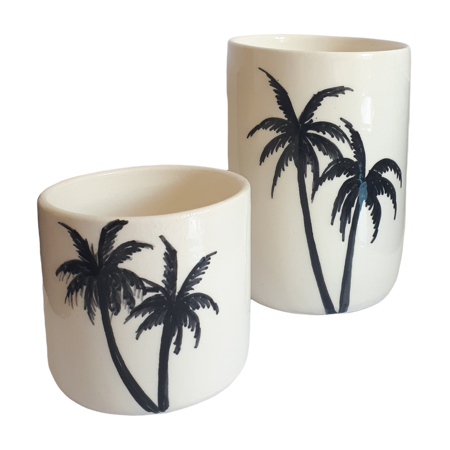 MyTindy Palm Tree Ceramic Glasses