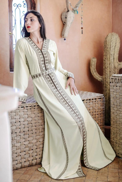 MyTindy Pastel Yellow Kaftan