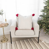 MyTindy Pemium Moroccan Pillow Cover Pompon, view 3