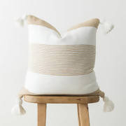 MyTindy Pemium Moroccan Pillow Cover Pompon