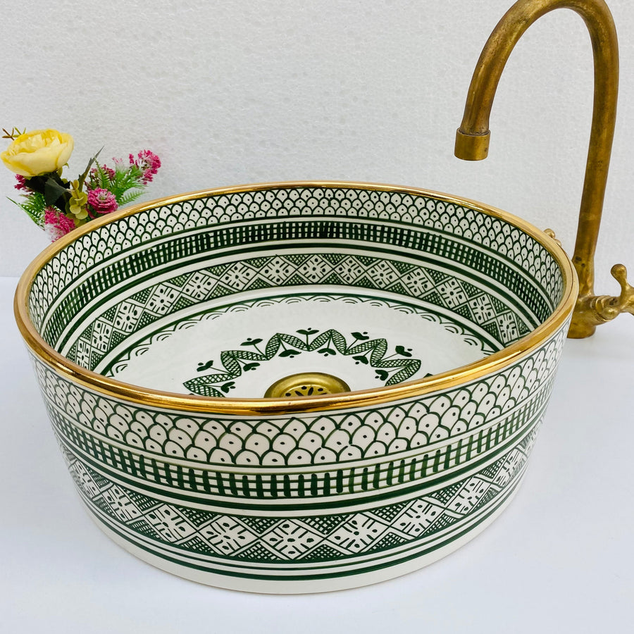 MyTindy TOR - Gold - Moroccan Ceramic Sink
