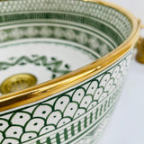 MyTindy TOR - Gold - Moroccan Ceramic Sink, view 3