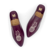 MyTindy PINEAPPLE BYZANTINE Leather Moroccan Slippers, view 2