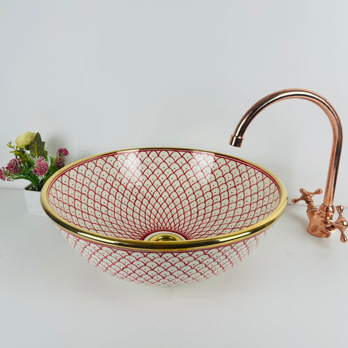 MyTindy REI - Standard Gold - Moroccan Ceramic Sink