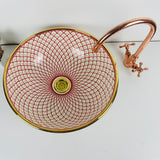 MyTindy REI - Standard Gold - Moroccan Ceramic Sink, view 3