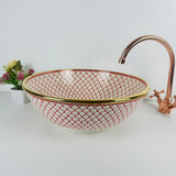 MyTindy REI - Standard Gold - Moroccan Ceramic Sink, view 4
