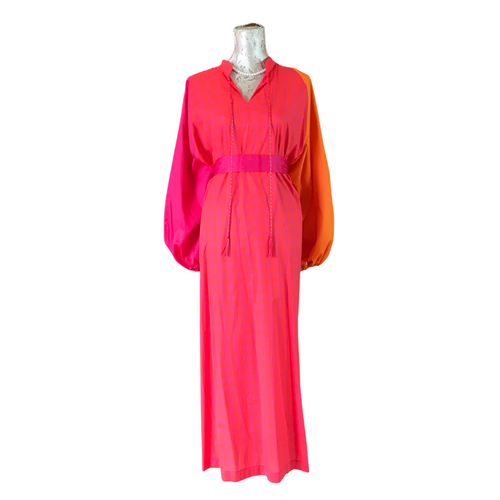 MyTindy Pink and Orange Moroccan Dress