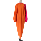 MyTindy Pink and Orange Moroccan Dress, view 2