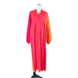 MyTindy Pink and Orange Moroccan Dress, view 3