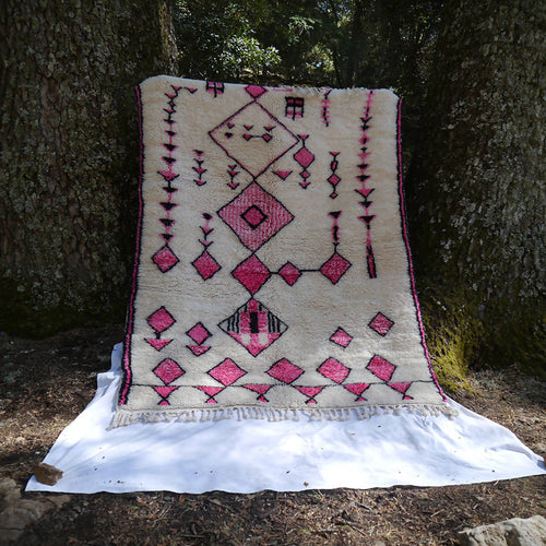 MyTindy Pink Azilal Rug with Amazigh Symbol