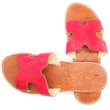 MyTindy Pink Leather Sandales H Shaped, view 2