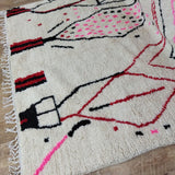 MyTindy Red & Pink Rug Moroccan Berber Carpet - Tapi Marocain 6x10 Ft, view 3