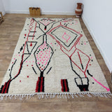 MyTindy Red & Pink Rug Moroccan Berber Carpet - Tapi Marocain 6x10 Ft, view 4