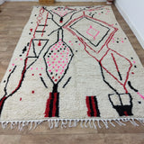 MyTindy Red & Pink Rug Moroccan Berber Carpet - Tapi Marocain 6x10 Ft, view 5