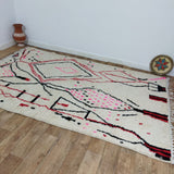 MyTindy Red & Pink Rug Moroccan Berber Carpet - Tapi Marocain 6x10 Ft, view 6