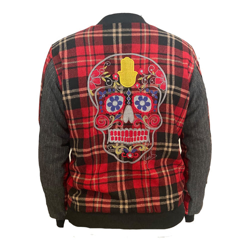 MyTindy Plaided Bomber Jacket