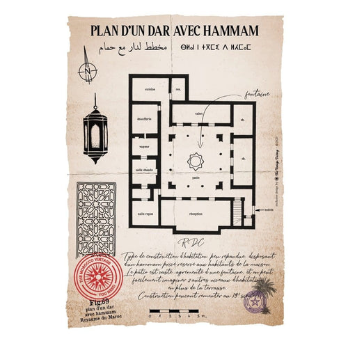 MyTindy Plan of a "Dar with Hammam" Poster