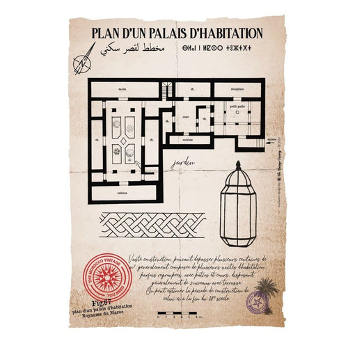 MyTindy Plan of a "Palais d'habitation" Poster